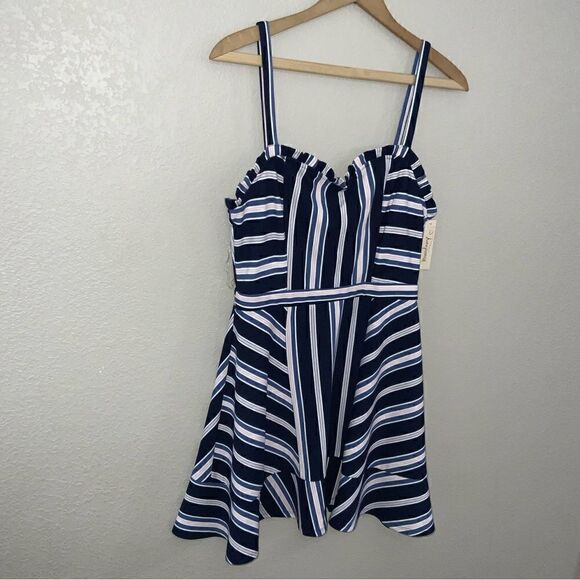 Xtraordinary Blue Dress size M Pinstripe - Picture 4 of 8